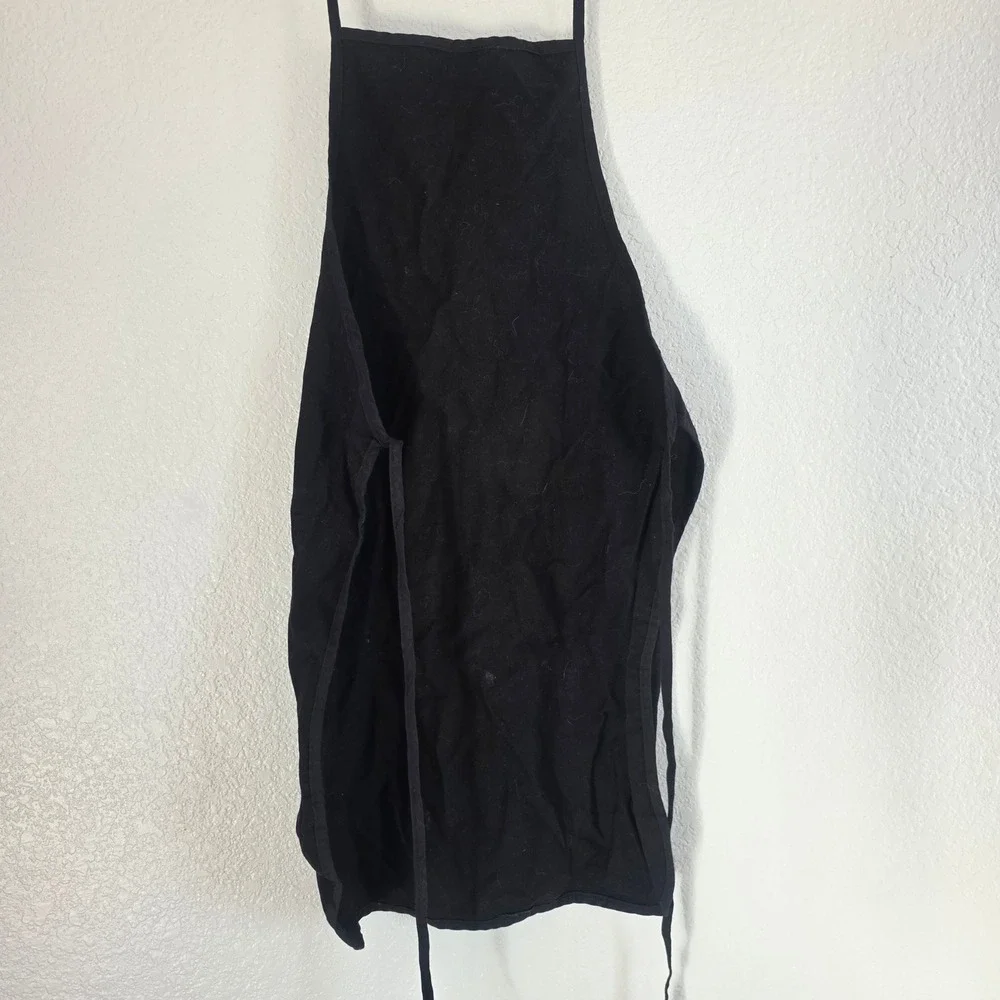 Black Bib Apron Kitchen Cooking Baking Chef Workwear Adult Size‎